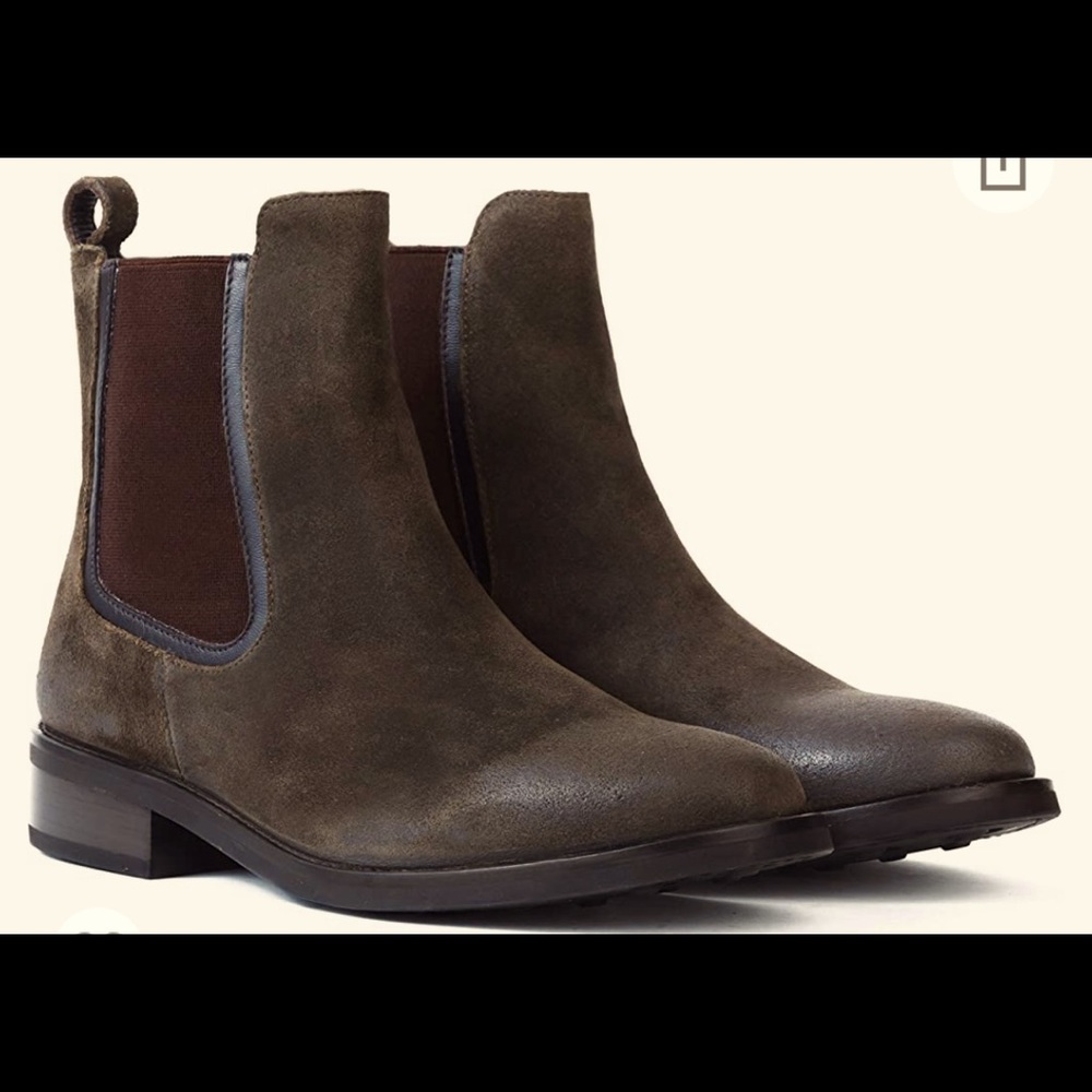 Thursday Boot Company Dutchess Womens Chelsea Boot size 8 dark olive suede